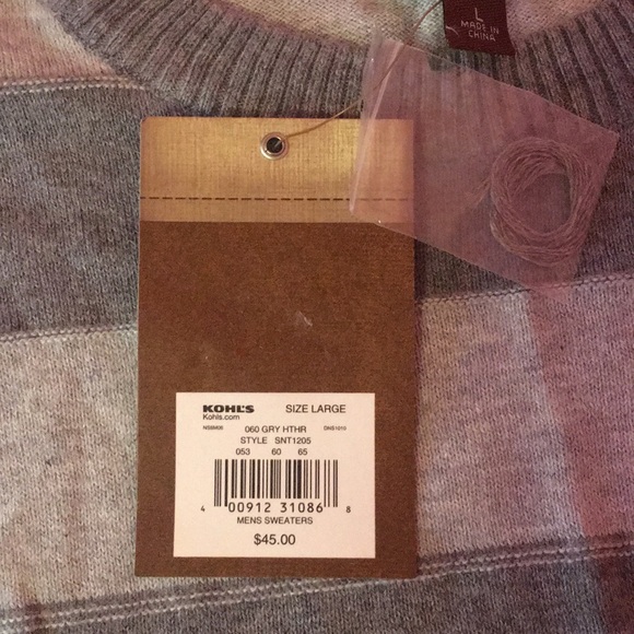 Sonoma Men’s Long Sleeve Crew Sweater Large - Picture 6 of 9